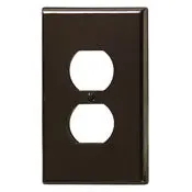 85103 Brown Oversized 1-Gang Duplex Wallplate 1