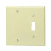 86006 Ivory Wallplate - 2-Gang 1-Toggle 1-Blank Standard Size 1