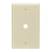 86013 Ivory Wallplate - 1 Gang Tel/Cable Box Mount With 406 Hole 1