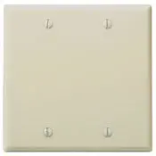 86025 Ivory Wallplate, 2-Gang 2-Blank, Standard Size 1