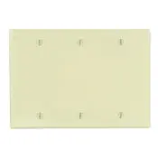 86033 Ivory Wallplate - 3-Gang, 3-Blank, Standard Size, Box Mount 1