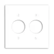 86052 Ivory Wallplate - 2-Gang, 2-Single Receptacle, 1-406 Hole, Standard Size 1