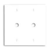 86062 Ivory 2-Gang Wallplate For 2 Telephone/Cable, Box Mount With 406 Hole 1