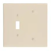 86106 Ivory Wallplate - 2 Gang, 1 Toggle, 1 Blank, Oversized 1