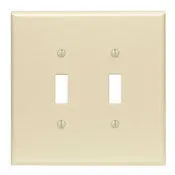 86109 Ivory Oversized Wallplate 2-Gang 2-Toggle 1