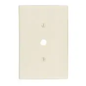 86113 Ivory Oversized 1-Gang Tel/Cable Wallplate With 406 Hole 1