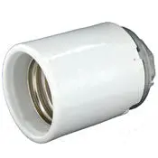 8680 White Glazed Porcelain Lampholder Keyless Mogul 1500W 600V 1