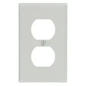 87003 Gray 1-Gang Duplex Wallplate, Standard Size 1