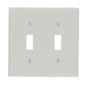 87009 Gray 2-Gang 2-Toggle Wallplate, Standard Size 1