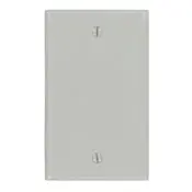 87014 Gray 1-Gang Blank Wallplate For Standard Box Mount 1