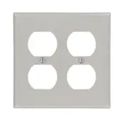 87016 Gray Wallplate - 2-Gang, 2-Duplex, Standard Size 1