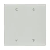 87025 Gray Wallplate - 2-Gang, 2-Blank Box Mount, Standard Size 1
