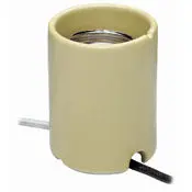 8750 Yellow Glazed Porcelain Lampholder 14Ga Sew2 12" 1500W 600V 1