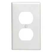 88003 White Wallplate 1-Gang Duplex With Captive Screws, Standard Size 1