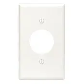 88004 - White Wallplate, 1-Gang Single Receptacle, Standard Size 1
