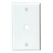 88013 White Wallplate 1-Gang Tel/Cable 406 Hole Box Mount 1