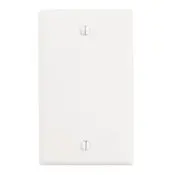 88014 White Wallplate 1-Gang Blank Standard Size 1