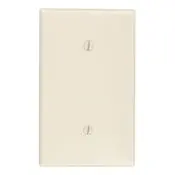 88019 White Wallplate, 1-Gang Blank Strap Mount, Standard Size 1
