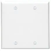88025 White Wallplate – 2-Gang, 2-Blank, Standard Size 1