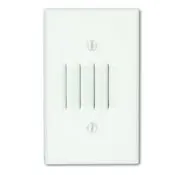88079 White Wallplate - 1 Gang Center Horizontal Louvre, Box Mount 1