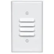 88080 White Wallplate 1-Gang Center Vertical Louvre Box Mount 1