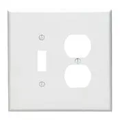 88105 White Wallplate 2-Gang 1-Toggle 1-Duplex Oversized 1