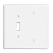 88106 White Oversized Wallplate - 2 Gang, 1 Toggle, 1 Blank 1