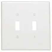 88109 White Oversized 2-Gang 2-Toggle Wallplate 1