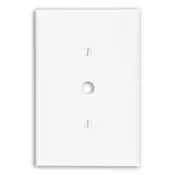 88113 White Wallplate - 1-Gang Tel/Cable, Oversized With 406 Hole Strap Mount 1