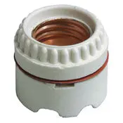 9350 White Porcelain Lamp Holder With Ring & Gasket 660W 250V 1