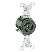 Black Re Clock - 2 Pole 3 Wire Non-Nema, 15A 125V, Non-Grounding 1