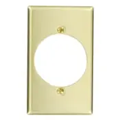 Brass Wallplate 4928 - 1-Gang Single Flush Range Receptacle, Standard Size 1