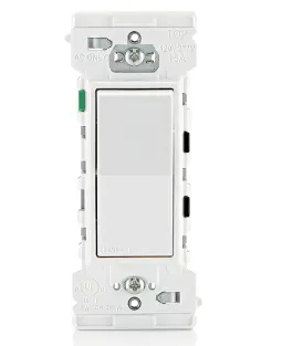 Decora Edge 15 Amp Single Pole Rocker Switch, White - Fast Installation, Self-Grounding, Enhanced Safety 1