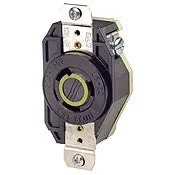 Electric Receptacle 2310 - Black Locking 2-Pole 3-Wire Nema L5-20R 20A 125V 1