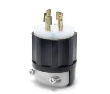 Industrial Grade Locking Plug, 20 Amp, 125/250 Volt, Nema L14-20P, Black & White – Durable, Reliable, Usa-Made 1