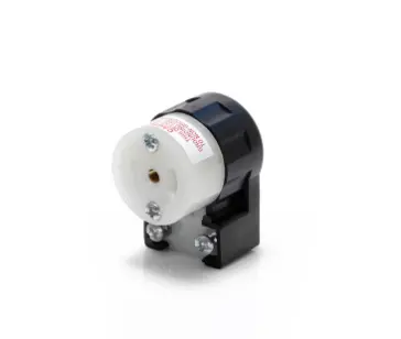 Leviton Mini Locking Connector, 15A, 125/250V, Industrial Grade, Durable Nylon, Black & White 1