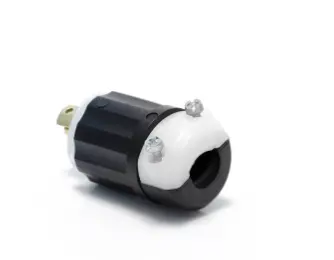 Leviton Ml3-P Mini Locking Plug, 15A, 125/250V, Industrial Grade, Black & White, Superior Performance And Durability 1