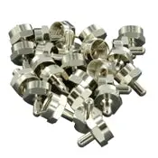 Nickel 75 Ohm Termination Cap For Female Connector - Pack Of 25 1