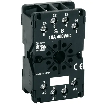 Lovato 31S8 8-Pin Socket For Din Rail Mounting And Relays 1