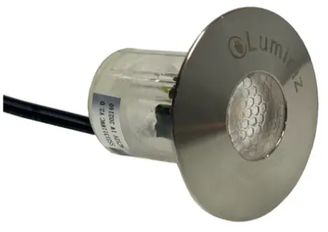 Landscape 12V: Frosted Button Stainless Steel Beveled Ring 1