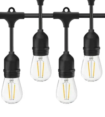 String Light Cable Black (48Ft) 1