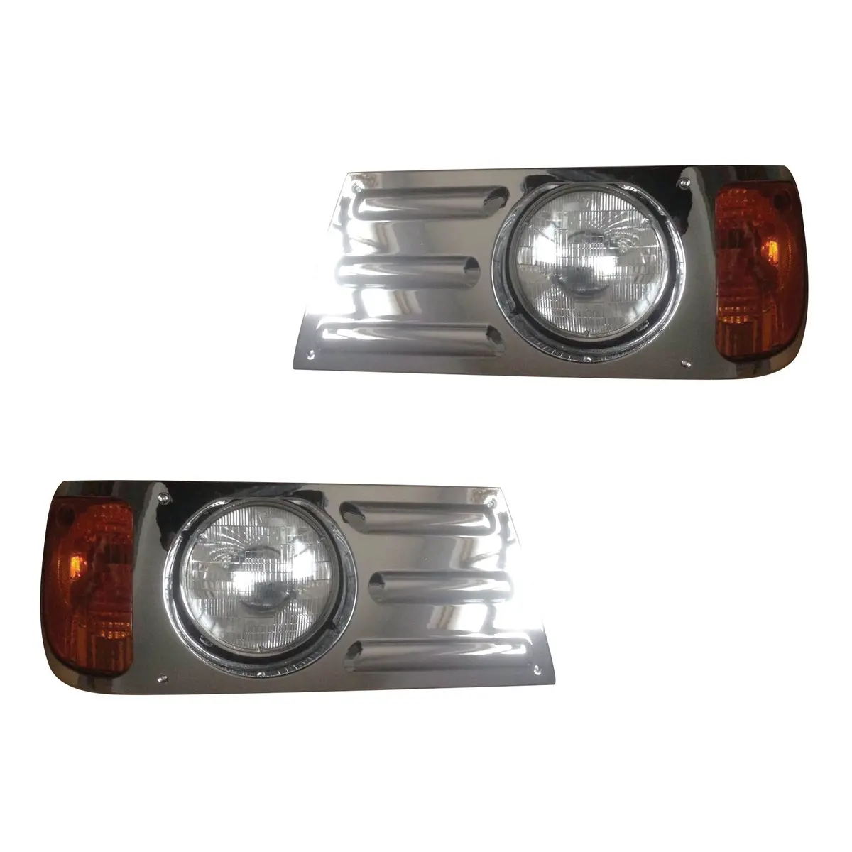 Fortpro Chrome Headlights Set For Mack Early Granite Cv Models, Driver Side 3