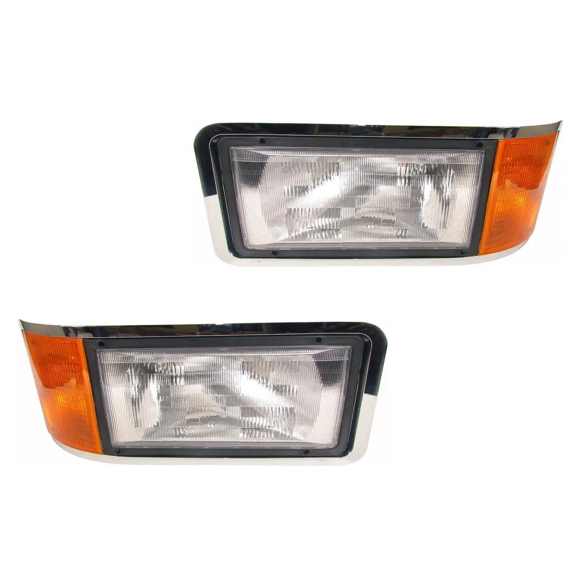 Headlights Assembly Set W/Corner Lamp For Mack Ch Set Back Axle Models 3