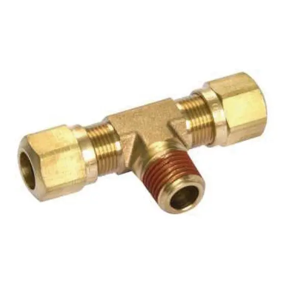 Fortpro Air Brake Nta Compression Fitting Male Branch Tee, 5/8" Tube & 5/8" Tube & 1/2" Thread, Replaces 38143 - 5 Pack | F229065 2