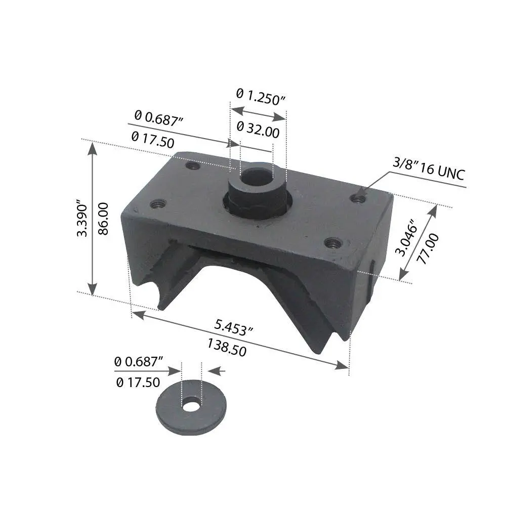Rear Motor Mount For International-Navistar - Replaces 1664728C1, 1664728C2 2