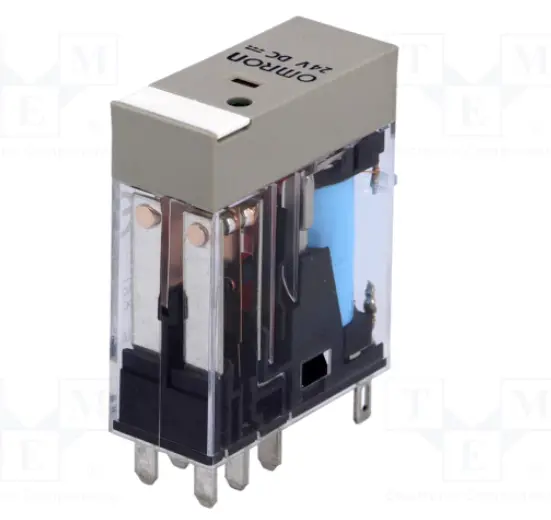 Omron Relay, Plug-In, 8-Pin, Dpdt, 5A, Mech & Led Indicators, 24 Vdc 1