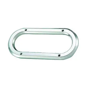 Fortpro 6" Oval Chrome Bezel For Trailer Tail Light | F235337 1