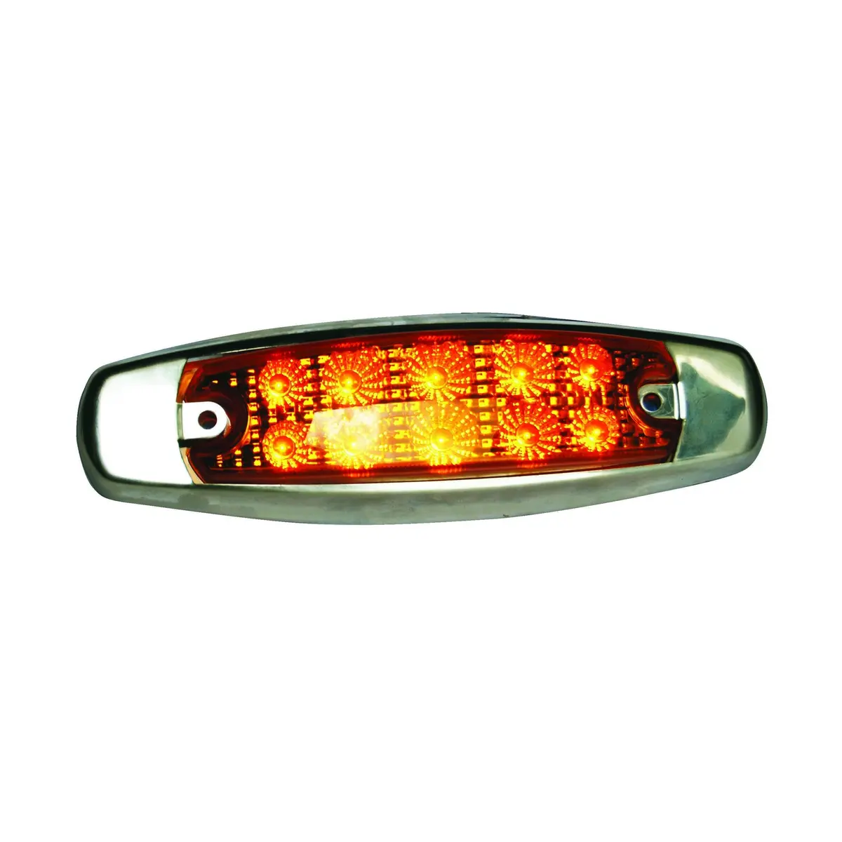 Oval Amber Led Light For Side Marker Light - 10 Leds - 24 Volts 1