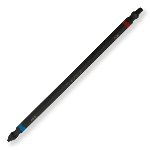 Packaged Impact Bit-Double Ended-Phillips #2 & Robertson #2  X 6" -Blue/Red 1