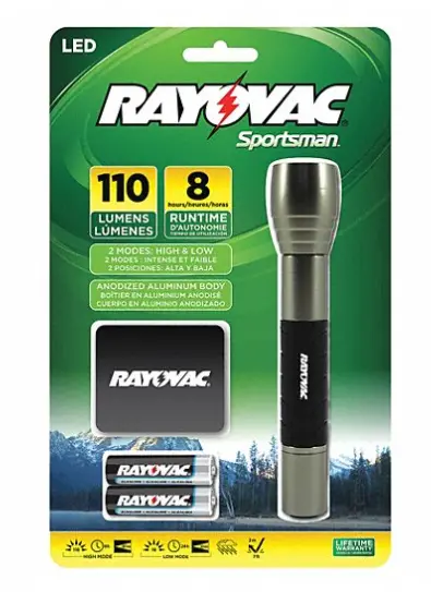 Rayovac Sportsman 2Aa Led Flashlight W/Batteries 110 Lumens 1
